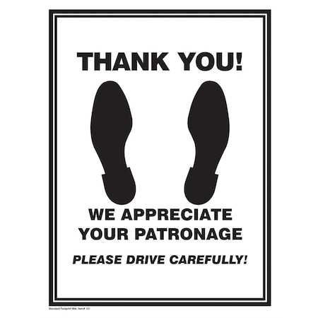 Asp Foot Print 50 lb Paper Floor Mats, 17 X 22, 1000 Per Box Pk 121